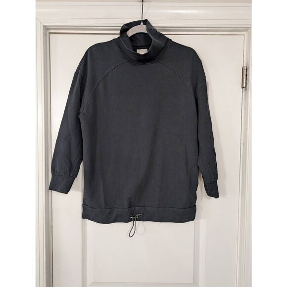 Varley Morrison High Neck Sweatshirt Women's XS Black Boxy Pullover Draw Cord - Picture 3 of 10